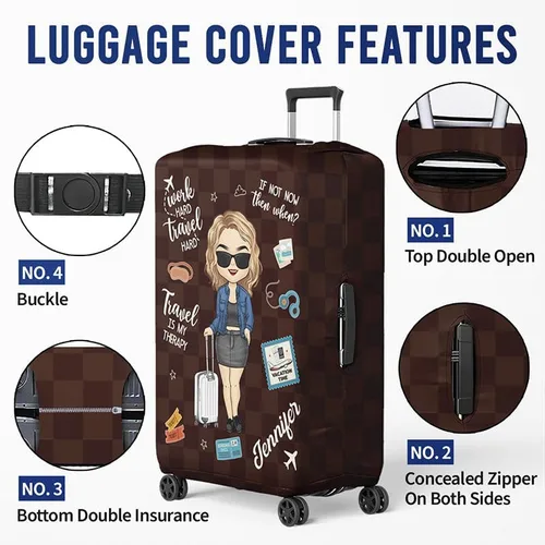 Miniatura 4 de Pawfect House Esenciales de viaje para mujeres, fundas de equipaje para maleta, funda de maleta, regalos de viaje para mujeres, imprescindibles