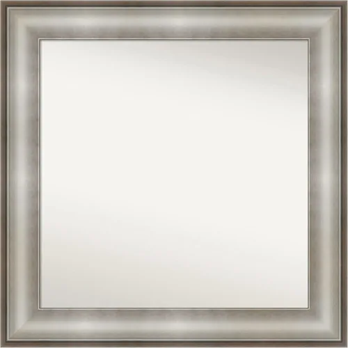 Miniatura 324 de Amanti Art Espejo de baño plateado para sobre fregadero, 28 x 47 pulgadas, espejo rectangular de plata imperial, marco de madera tradicional de gran