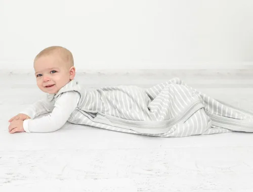 Miniatura 4 de Saco de dormir para bebé Woolino, todas las estaciones, lana de merino, de 2 meses a 2 años, Gris