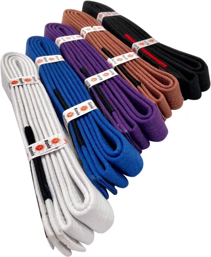 Miniatura 6 de Ronin BJJ Gi Belt Cinturón de Jiu Jitsu brasileño Tela de poliésteralgodón