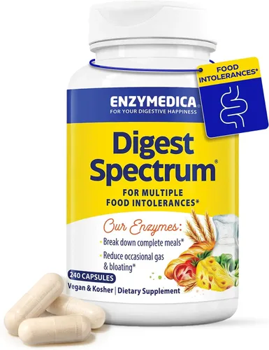 Miniatura 11 de Enzymedica Digest Spectrum - Suplemento dietético para el alivio digestivo de las intolerancias alimentarias, vegano, sin gluten, sin OMG