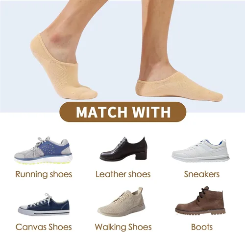 Miniatura 8 de IDEGG Calcetines invisibles para mujeres y hombres, de corte bajo al tobillo, cortos, antideslizantes, atléticos, para correr, novedosos
