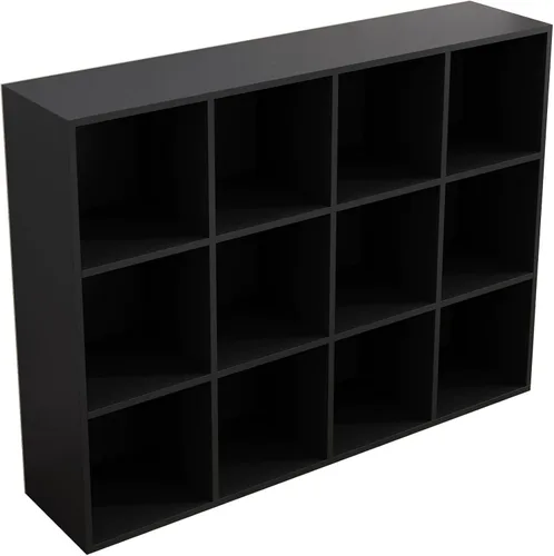 Miniatura 19 de OSCHF - Estantería de almacenamiento de 9 cubos, estantería de madera de 3 niveles con soporte en el suelo, estantería abierta para el hogar
