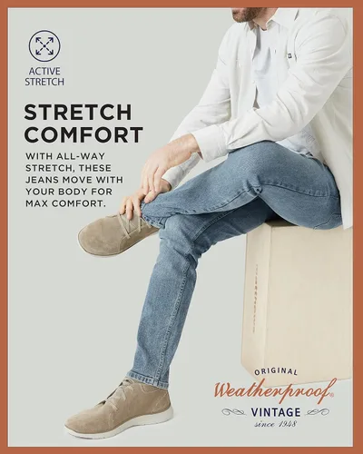 Miniatura 3 de Weatherproof Vintage Jeans para hombre Jeans de mezclilla súper suaves Jeans elásticos para hombre, jeans azules y negros para hombres, jeans