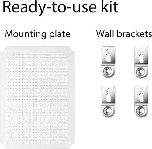 Miniatura 5 de Gratury Caja de conexiones, carcasa de plástico impermeable IP67 para proyectos eléctricos, cubierta gris con bisagras, incluye placa de montaje