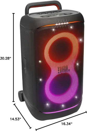 Miniatura 10 de JBL PartyBox 520 - Altavoz portátil de fiesta alimentado por batería con refuerzo de sonido AI, hasta 15 horas de tiempo de reproducción, IPX4 a