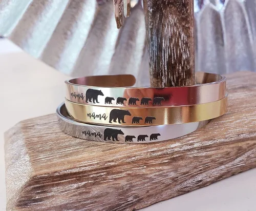 Miniatura 7 de Mama Bear Cuff Bracelet Mother's Day Gift
