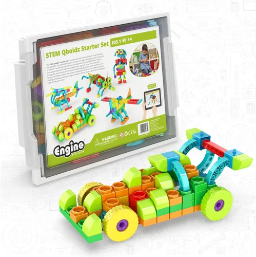 STEM Qboidz - Juego de iniciación para guardería escolar de 3 a 6 años (1-2 estudiantes en caja de plástico), kit escolar y escolar en casa -
