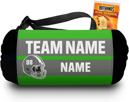 Miniatura 11 de Calentador de manos para cuarto de espalda, jugadores y potenciadores - Nombre del equipo personalizable y nombre del jugador Naranja