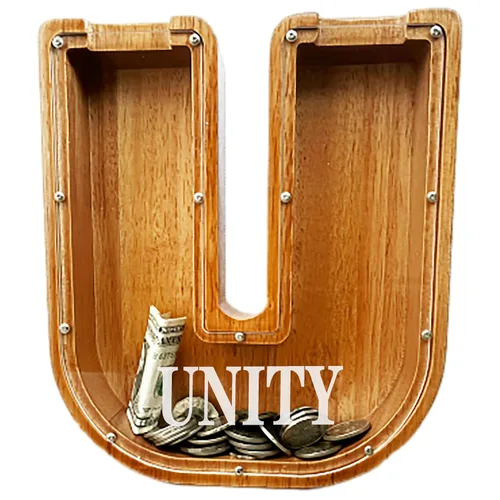 Miniatura 13 de Alcancia personalizada grande de madera con letras, alcancía para monedas, alcancía personalizada con nombre, puede ser utilizada como regalo de J