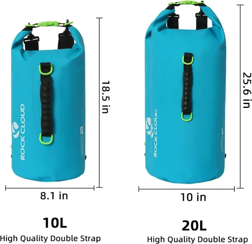 Miniatura 3 de ROCK CLOUD Bolsa seca impermeable de 20L para kayak, rafting, navegación, playa, surf, natación, canoa, camping, senderismo, pesca, esquí