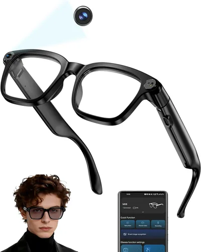 Miniatura 12 de Gafas Inteligentes AI para Vlogging y Fotografía - Gafas de Cámara de Grabación 4K con Estabilización AI, Bluetooth 5.3, Audio Integrado