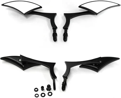 Miniatura 4 de Espejos deportivos de motocicleta negros para Harley Road King Street Electra Glide Road Glide Dyna Softail retrovisor 1982-2018 2019 2020