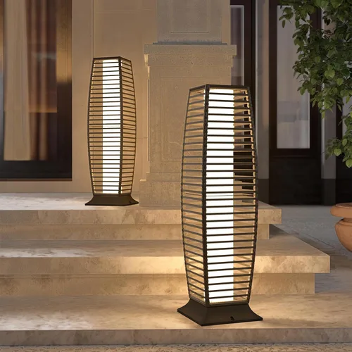 Miniatura 13 de Lámpara de pie para exteriores Grand Patio, lámpara de pie solar, resistente al agua, de mimbre, lámpara colgante para terraza, luces decorativas