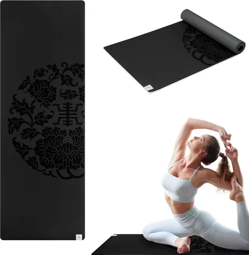 Miniatura 8 de Gaiam Dry-Grip - Esterilla de yoga de 5 mm de grosor antideslizante para ejercicios y fitness para yoga estándar o hot yoga, pilates