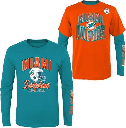 Miniatura 31 de NFL Conjunto de 3 Camisetas y Camisas de Manga Larga para Niños y Jóvenes 8-20, Colores del Equipo del Día del Juego