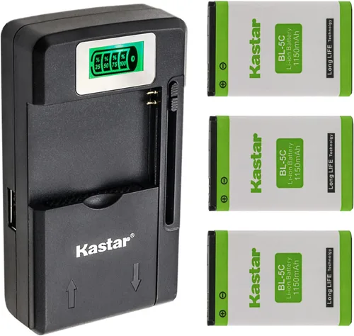 Miniatura 8 de Kastar Cargador de batería de pared BL-5C AC para Nokia BL-5C, RTR001F01, Avus MMDR 12, V2, Snom 10000058, 1000059, Telekom A051, Toshiba 10000060