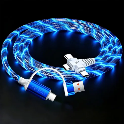 Miniatura 8 de Dynamic RGB USB Extension Hub (3-in-1) - High-Speed Data Transmission and Charging Port for laptops, Supports Fast Charging, and Features Colorful