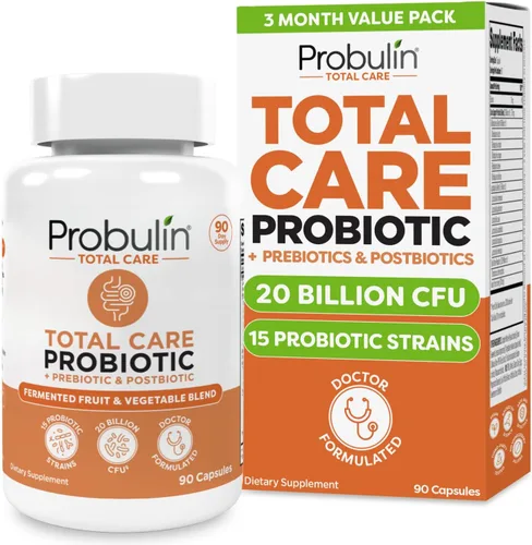 Miniatura 9 de Probulin Total Care - Suplemento probiótico, cápsulas probióticas para la salud intestinal, digestiva e inmunológica para hombres y mujeres, 20 mil