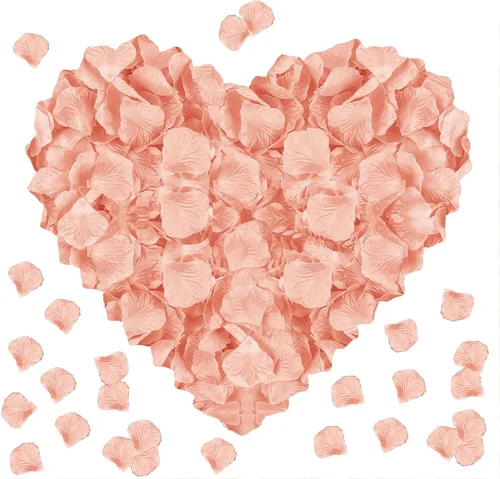 Miniatura 9 de 1000 pétalos de rosa falsos para noche romántica, creación de ambiente festivo romántico, para propuesta de matrimonio, boda, día de San Valentín