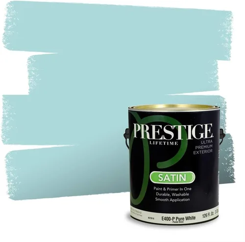Miniatura 1246 de Pintura Exterior + imprimación PRESTIGE, todo-en-uno, 1 galón, acabado mate, color comparable al Valspar* Royal Gray* VS151-Gris real