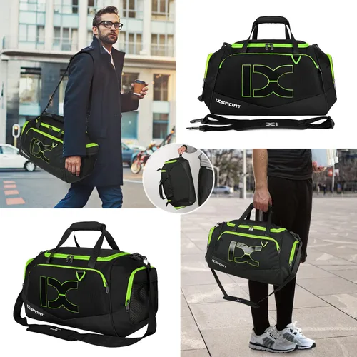 Miniatura 5 de INOXTO - Bolsa deportiva para gimnasio, bolsa de viaje con bolsillo seco y compartimento para zapatos, para mujeres y hombres, bolsa impermeable