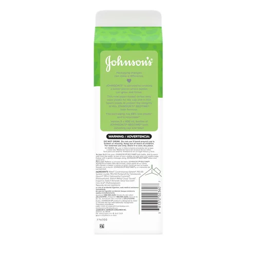 Miniatura 6 de Johnson's Baño para bebé con aromas naturales relajantes y relajantes, hipoalergénico, suave y sin desgarros, esencial para el baño nocturno