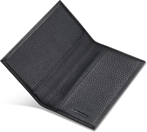 Miniatura 4 de HISCOW Funda minimalista para chequera, cuero de grano completo