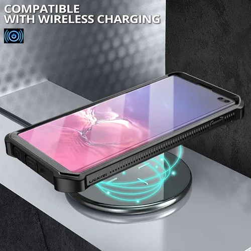 Miniatura 7 de Dexnor Funda para Samsung Galaxy S10+ Plus, [protector de pantalla y soporte integrados] Protección de grado militar resistente a prueba de golpes