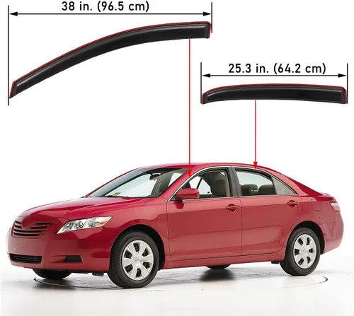 Miniatura 2 de Lightronic Visera de Ventana de Ventilación Automática con Clip en Canal Extra Durable, Compatible con Toyota Camry 2007-2011, Protección UV