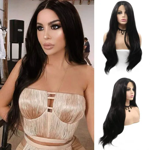 Miniatura 15 de Peluca Baby Blue para Mujeres, las Mejores Pelucas de encaje frontal azules, predepiladas, largas onduladas, peluca de cabello real, sin pegamento