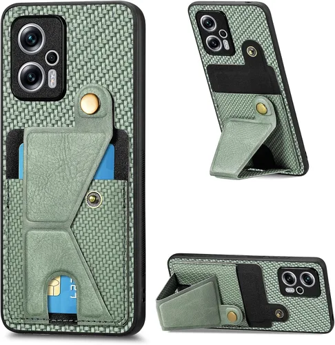 Miniatura 50 de Funda para Xiaomi Poco M5s 4G, Funda para Redmi Note 10 4G / Note 10S 4G / Note 11 SE (India) Funda de cuero PU ranuras para tarjetas Soporte