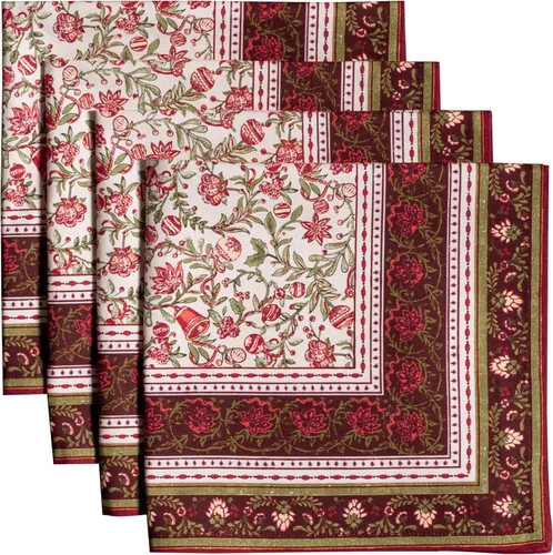 Miniatura 117 de Maison d' Hermine Happy Florals - Juego de 4 servilletas 100% algodón suave y cómodo perfectas para cenas familiares, bodas, fiestas de cóctel, 063