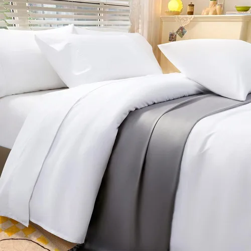 Sábanas de algodón de 1200 hilos, sábanas de 100% algodón egipcio para cama tamaño Queen, sábanas de tejido satinado, bolsillo profundo de 16