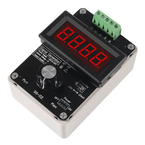 Miniatura 3 de Generador de señal ajustable de 4-20 mA,AITRIP DC 0-10V 0 4-20 mA Simulador analógico de voltaje de corriente para ajuste de valor, panel PLC LED