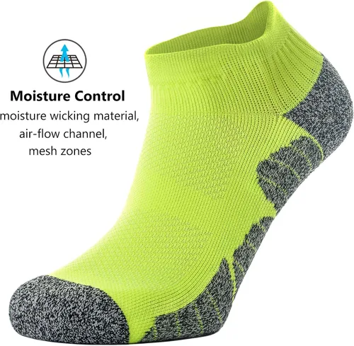 Miniatura 5 de CWVLC - Calcetines tobilleros deportivos de compresión acolchados unisex
