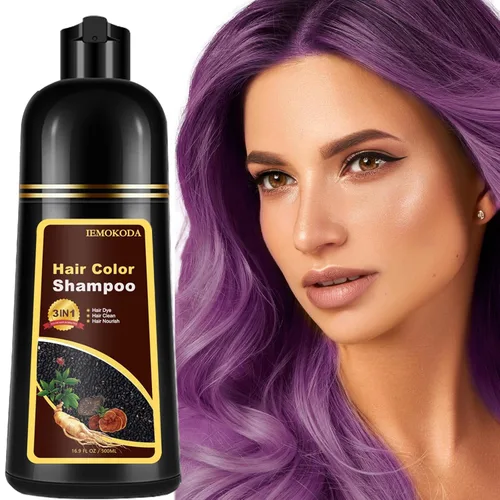 Miniatura 16 de Champú de tinte para el cabello 3 en 1, tinte natural marrón cereza para hombres y mujeres, champú de tinte de larga duración para cabello teñido