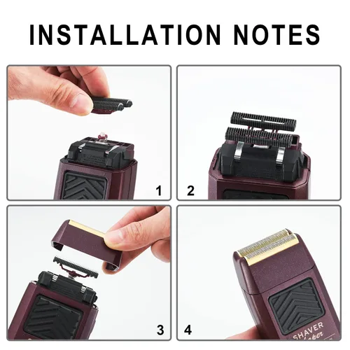 Miniatura 4 de Paquete de 2 láminas de repuesto para afeitadora profesional serie 5 Star Finale y barra de cortadora compatible con cabezales de repuesto Wahl