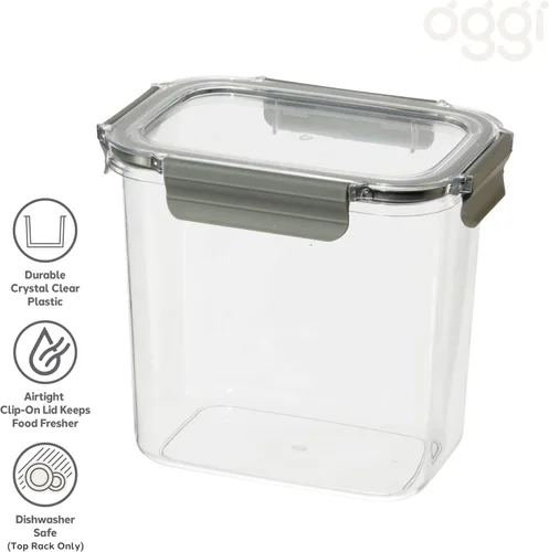 Miniatura 2 de Oggi Clarity - Contenedor hermético para almacenamiento de alimentos a prueba de fugas, ultra transparente, sin BPA, recipiente sellable con tapa