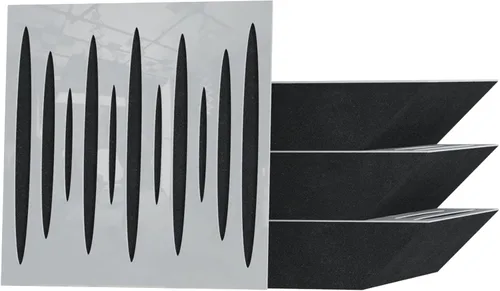 Miniatura 16 de Paquete de 4 trampas para bajos de esquina difusa de absorción de sonido «Pulso» 19.7 x 19.7 x 4 pulgadas Absorción - Difusión - Reflexión