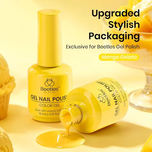 Miniatura 548 de Beetles - Esmalte de uñas de gel marrón – 0.5 onzas líquidas de esmalte de gel marrón oscuro, lámpara LED UV para uñas, regalo de manicura para I