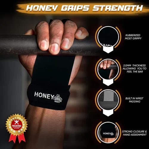 Miniatura 3 de Bear Grips Empuñaduras de dos agujeros, agarres de tres agujeros, empuñaduras sin agujeros, puños WOD para hombres y mujeres. Agarres de manos