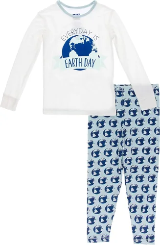 Miniatura 32 de KicKee Pants Conjunto de pijama de manga larga con estampado de piezas