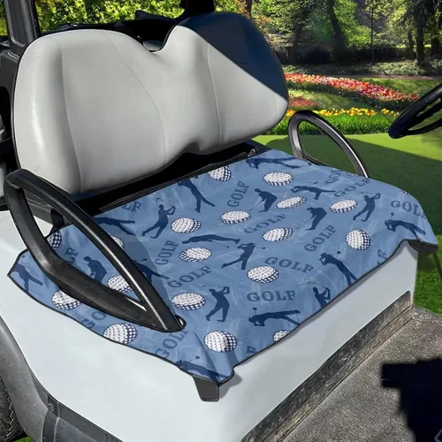 Miniatura 3 de Fundas de asiento de carrito de golf, protector universal de asiento de coche de golf, cómodo para asientos de 2 personas, club, automóvil, lavable