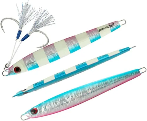 Miniatura 30 de OCEAN CAT Jigs de pesca de agua salada en alta mar Jigging de velocidad de lanzamiento lento señuelos vertical Jigging vertical Plantilla de otoño