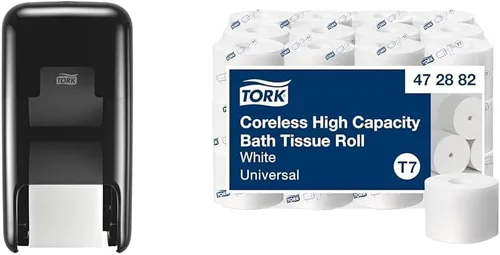 Miniatura 16 de Tork Rollo de papel higiénico de alta capacidad sin núcleo, blanco, T7, universal, 2 capas, 36 x 1100 hojas, 472882