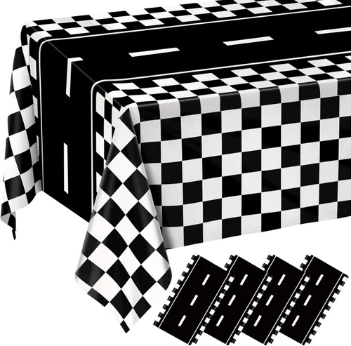 Miniatura 33 de 3 manteles desechables de plástico a cuadros color azul claro para fiestas, desechables, impermeable, rectangular, color azul, para campamento, Azul