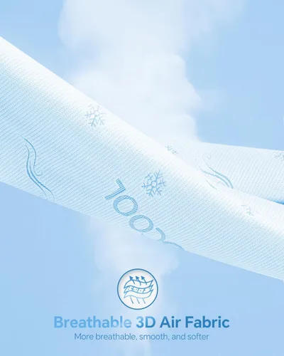 Miniatura 3 de Kmall Protector de colchón refrescante tamaño Queen, 100% impermeable y transpirable, funda de colchón de tela de aire 3D fresca, protector