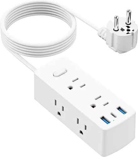 Miniatura 13 de Olcorife PD25W Mini adaptador de viaje, adaptador de corriente universal con 2 USB-C 1 USB-A, adaptador de enchufe internacional, esenciales
