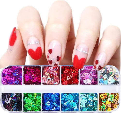 Miniatura 16 de Lentejas de purpurina camaleón para uñas, lentejuelas de arte de uñas holográficas 3D con gradiente láser, polvo de purpurina brillante en gel UV